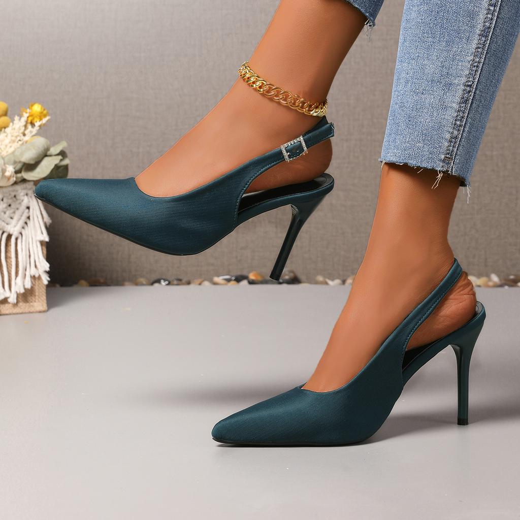 Fashion Casual Party Dress Leopard Print Women's Sandals 2024 Trend Summer Sexy Pointed Toe Simple Color High Heels Outdoor Shoes Woman