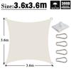 Milky 300D Polyester Waterproof Sun Shade Fabric Sun Shelter Tent Outdoor Triangle Rectangle Awning Garden Terrace Sun Canopy