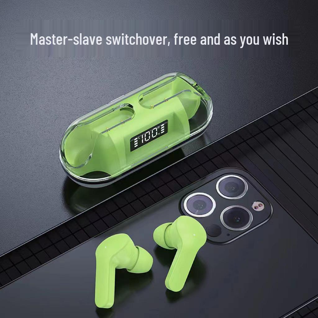 Transparent A06 Wireless Earbuds F80 Mini, TWS Sports Bluetooth Earbuds F20 with Digital Display