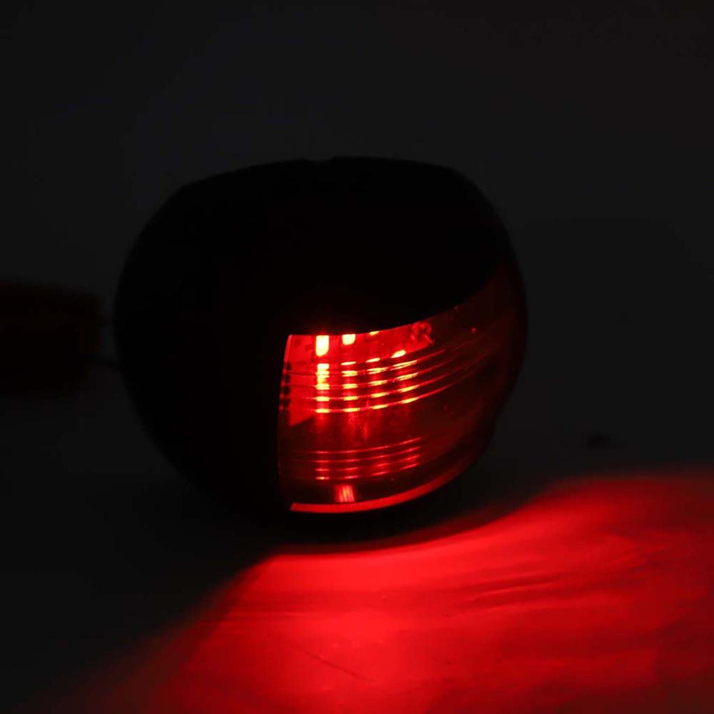 Pair of Signal Lamp Spherical Red Green LED Waterproof Boat Navigation Light  12V-24V 3W