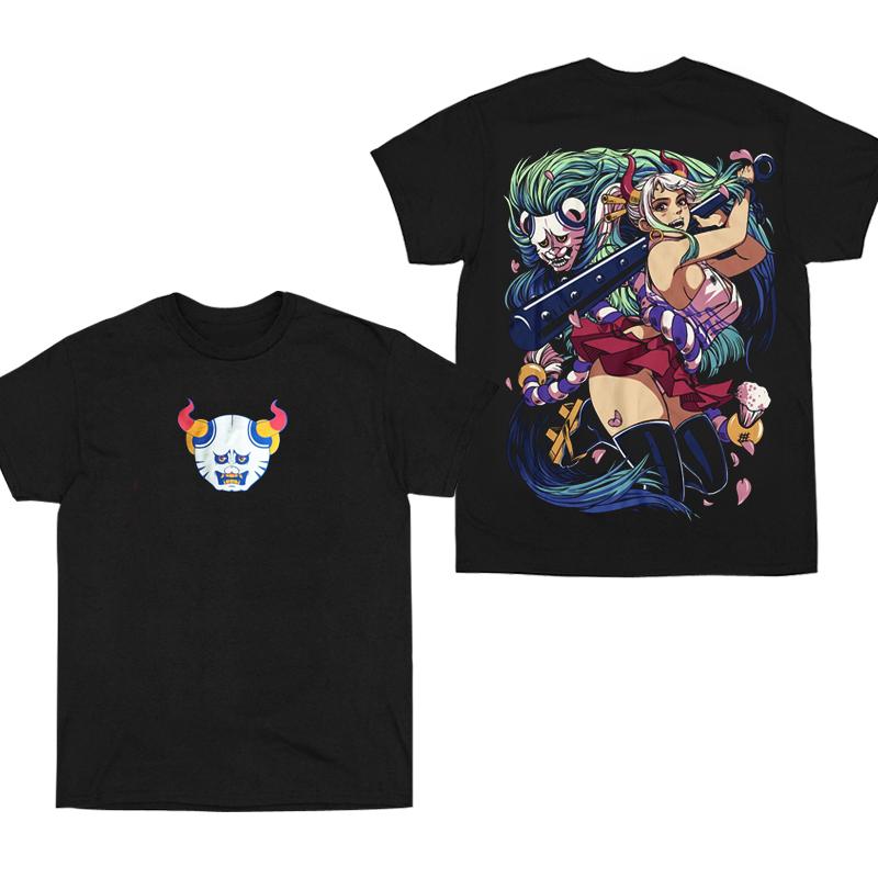 Miniso ONE PIECE Men's and Women's T-shirts Luffy Zoro Yamato Anime High-quality Casual Sports Fitness Short Sleeves