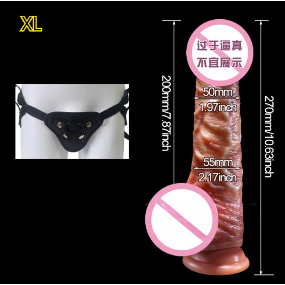 Realistic Sliding Foreskin Dildo for Women Testicles Penis sexy adult Strapon Dildos Masturbator Big Dick Anal plug 18+ Sex Toys