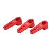 3pcs RC Aluminum 25T Servo Horns Metal Steering Arm for 1/8 1/10 RC Car Upgrade PartsRed