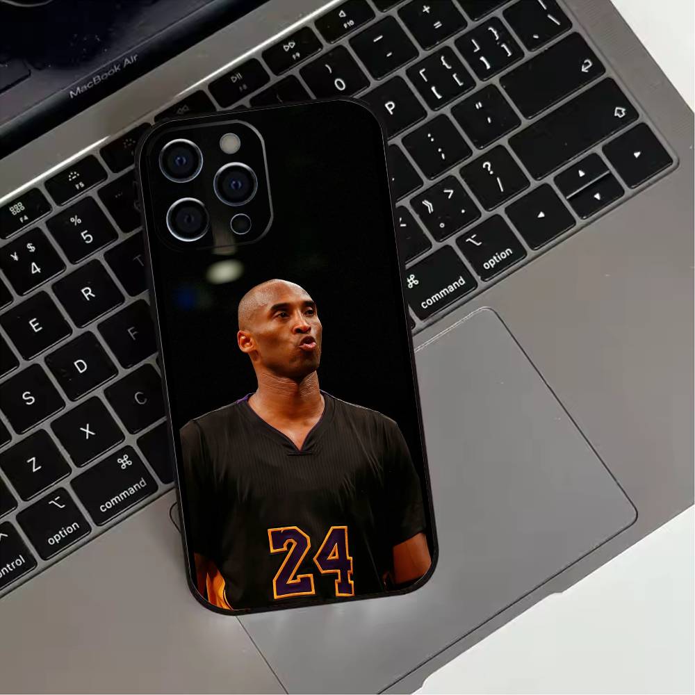 Basketball K-Kobe B-Bryant 24 Handyhülle Für iPhone 17,16,15,14,13,12,11 Plus,Pro Max,XS,Weiche Silikon Schwarze Hülle
