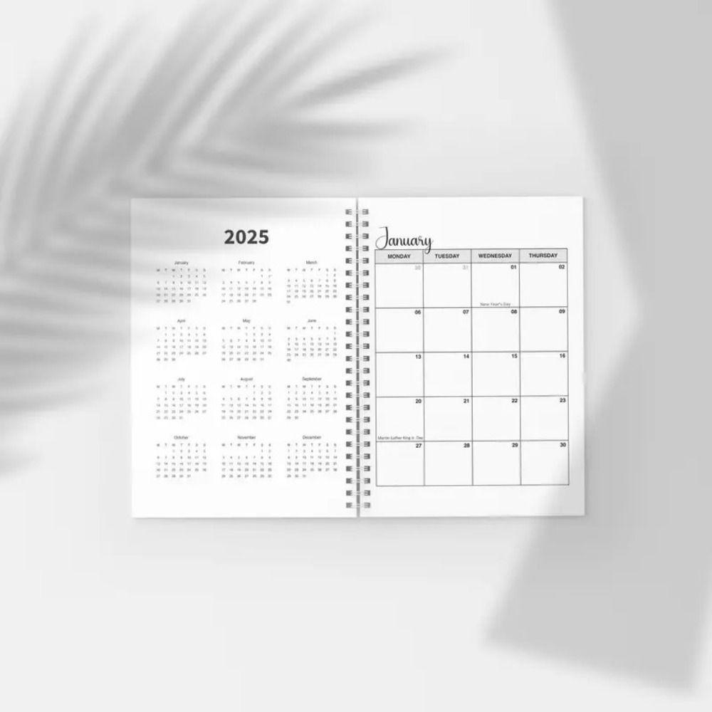 148 Pages 2025 Planner Notebooks Thick Paper Time Management Agenda Book  Habit Tracker