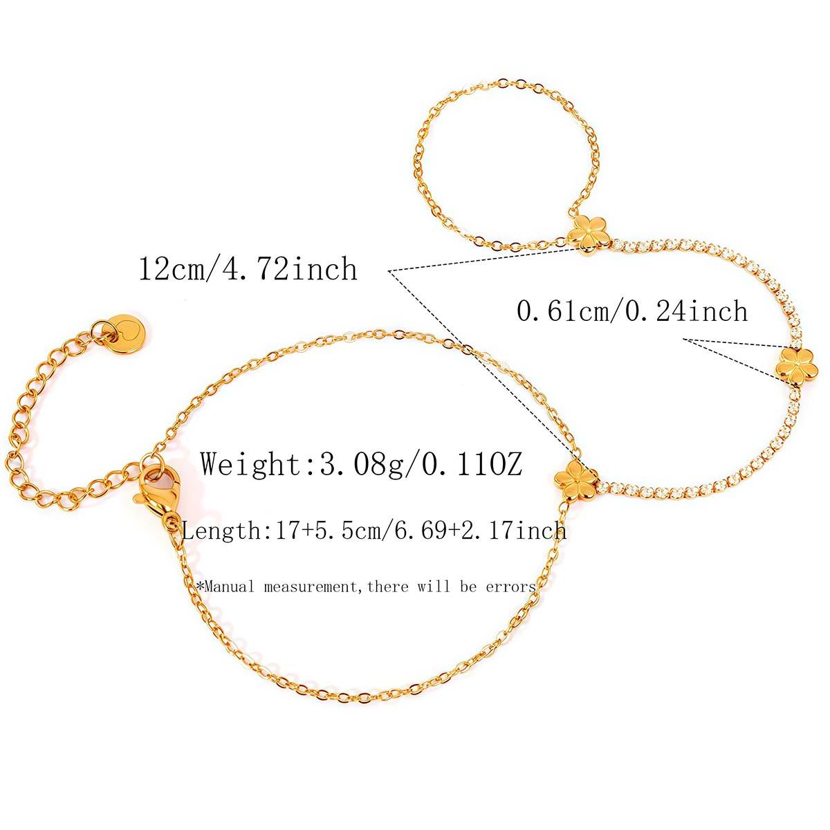 

Minimalist 18K Gold PVD Plated Stainless Steel Three Layer Bracelet with Fingers and Zircon Women s Accessories Party Gift 2026