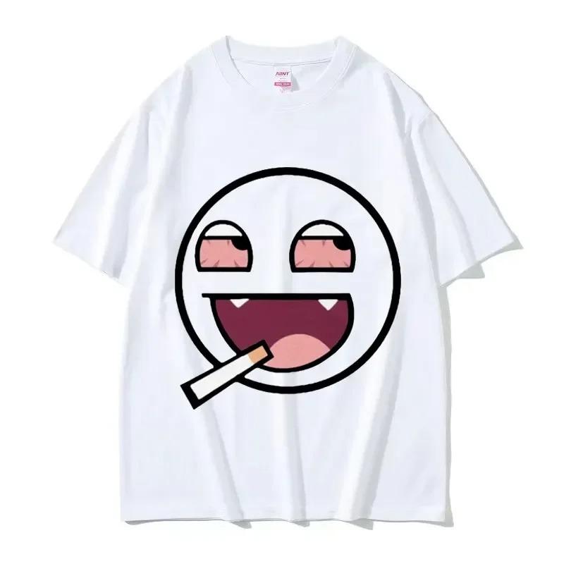 Epic Face Domo Kun Funny Meme T Shirts Men Women Summer O-Neck Fashion High Quality T-Shirt Casual 100% Cotton Oversized Tshirt