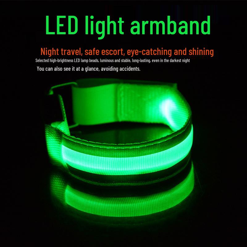 LED Luminous USB Safety Armband for Night Running