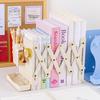 Telescopic Metal Book Stand with Pencil Case for Office Desktop Storage