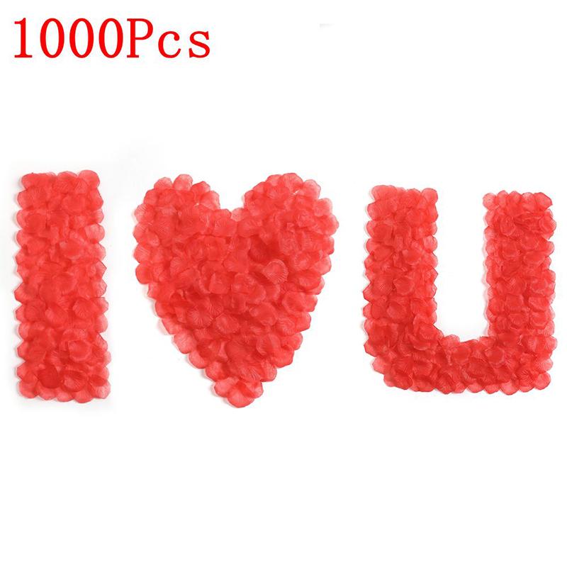3000/100Pcs 4.5cm Artificial Fake Rose Petals Red Simulation Silk Rose Petal For Valentines Day Wedding Party Romantic Decor