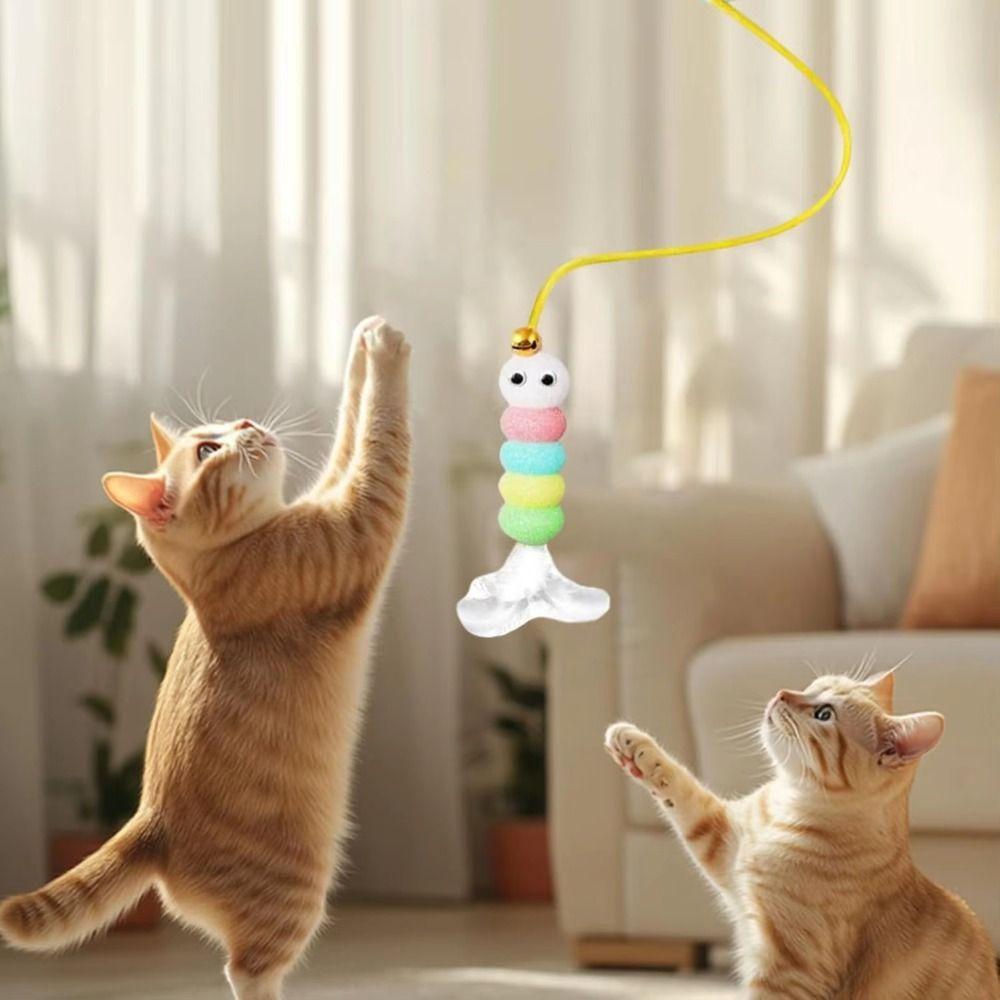 Automatic Lifting Electric Door Hanging Toy Funny Interactive Cat Yoyo Ball  Cat Teasing Artifact