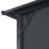 Garden Pavilion with Curtains Aluminum 4*3*2.6 m Black