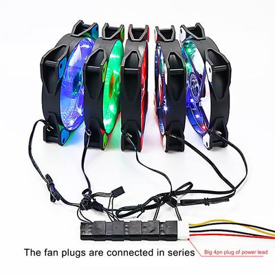 120mm RGB PC Cooling Fan Case Fans Computer Case 15 Lights Streamer 12025 Chassis Fan RGB LED PWM Light Heat Dissipation Fan