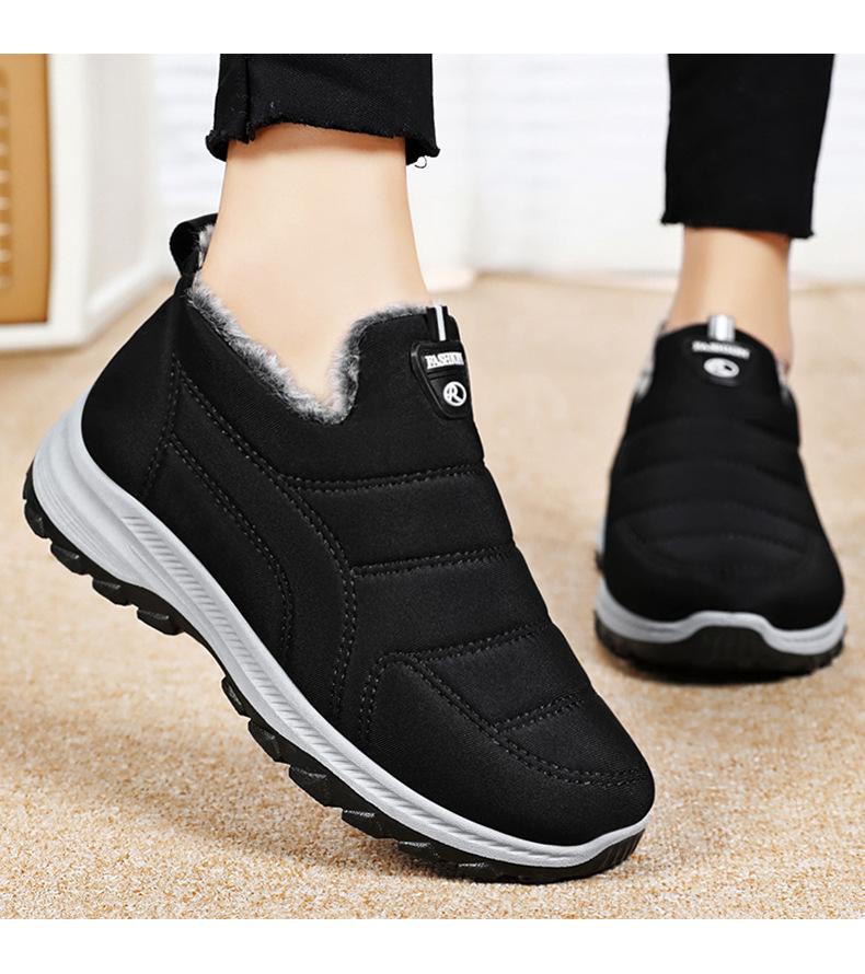Shoes for Women Plus Size 36-43 Winter Fashion Slip on Platform Wedges Comfortable Warm Non-slip Plush Flats Women Boots
