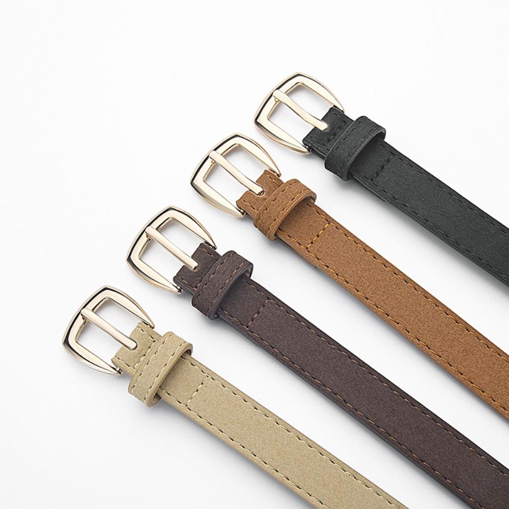Lyxig Design Mockaläder Bälte Spänne Midjeband Trendigt Affärsmidjebälte För Kvinnor