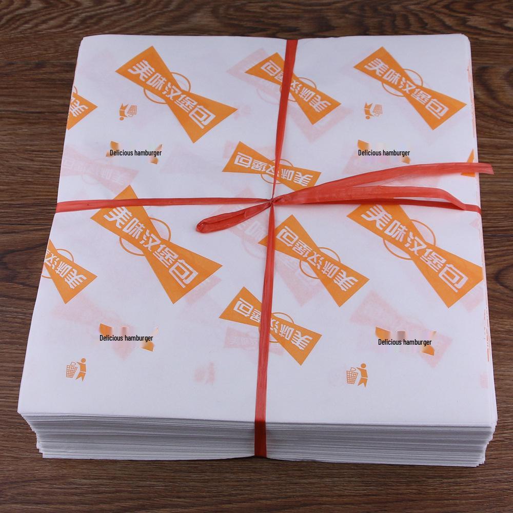 Oil-Proof Hamburger & Baking Wrapping Paper - 900 Disposable Sheets, Free Shipping