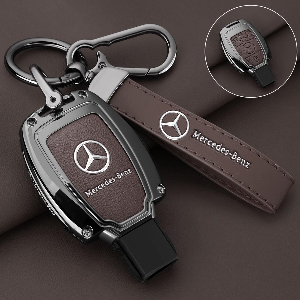 Car Zinc Alloy Key Case Bag Metal Key Shell For Mercedes-Benz A B C E G S V Class GLA GLC GLE GLK Vito Sprinter SL SLK Viano ML