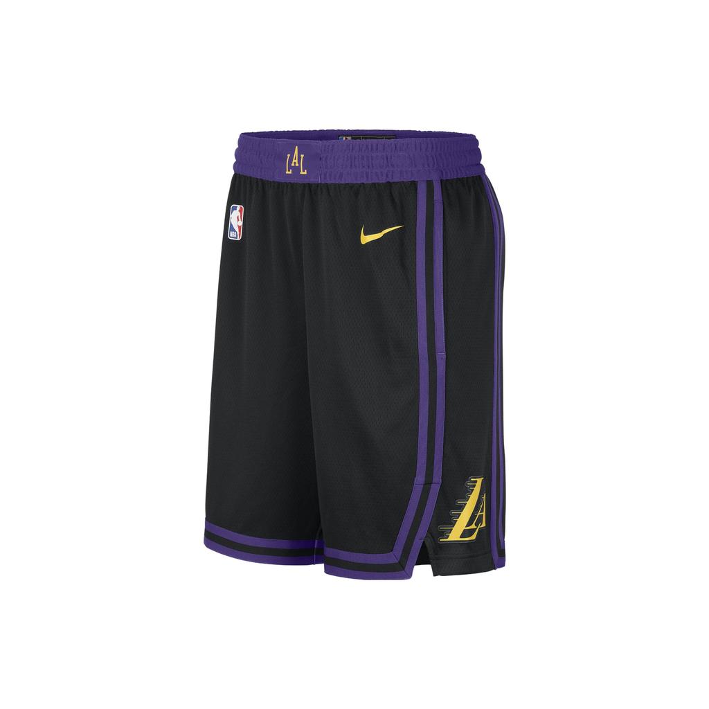 Nike NBA Los Angeles Lakers Swingman City Edition Dri-Fit Shorts Black Men Streetwear DX8706-010