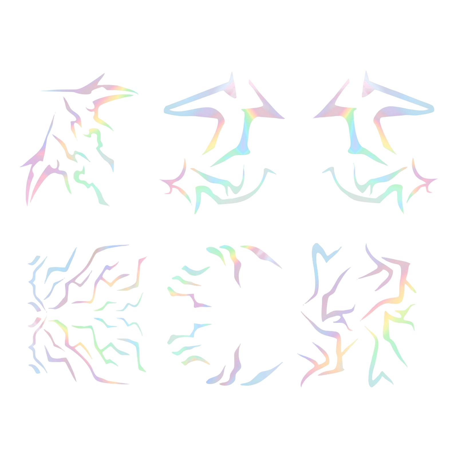 

6pc LasersTattoos Stickers Anime Cosplay Stage Performance Makeup Face Stickers One Size