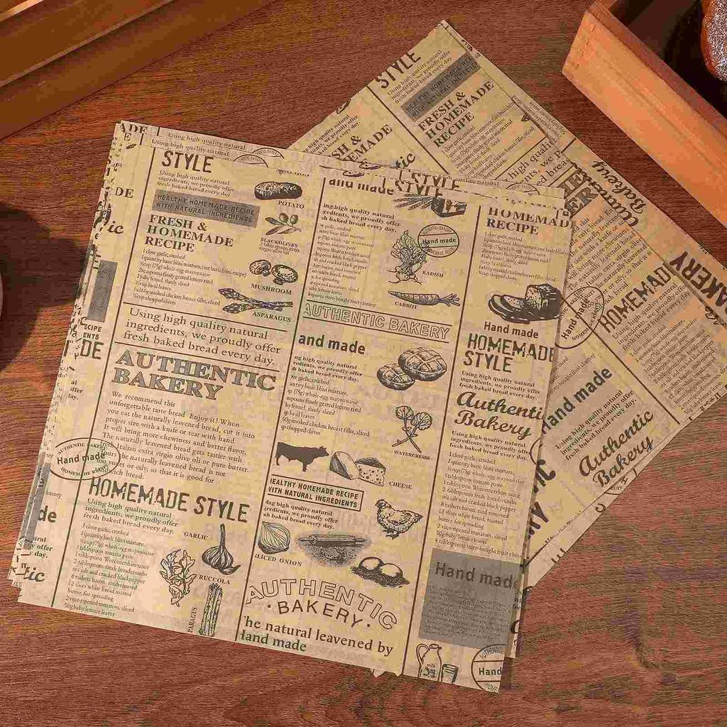50 hárkov Papier na balenie potravín Balenie Kvet Syr Praktické Balenie Darček Vintage Kytica Retro Remeselný Použitie Krásny Starší