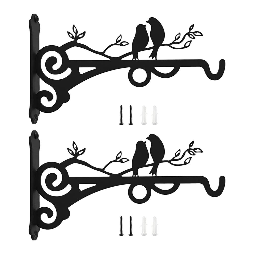 2/4/10Pcs Wall-Mounted Hook Flower Pot Holder Europe Vintage Iron Art Flower Stand Garden Decoration Wall Hanging Basket Bracket