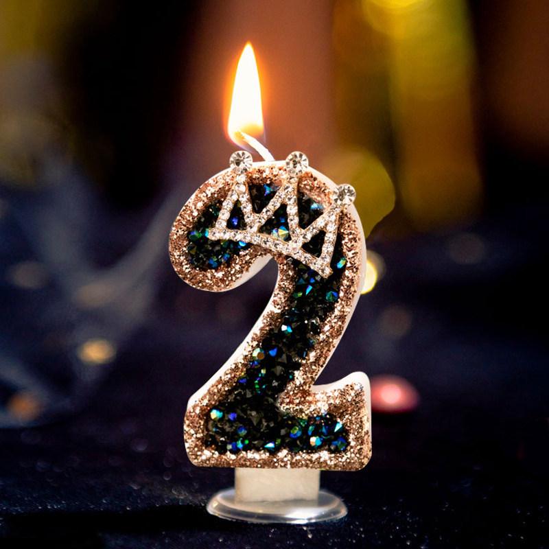 Creative Crown Birthday Number Candles - Adult & Kids Cake Decoration Topper