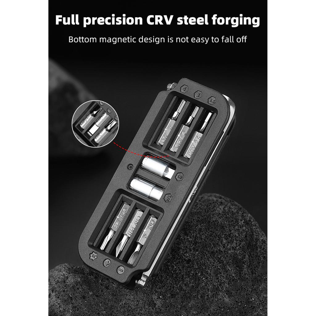 10 in 1 Bicycle Multi Tool Steel Cycling Combination Maintenance Tool Multifunctional Hexagon Wrench Bit Socket Set Tool