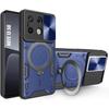 Case Cover - E.F.CONNECTION - for Xiaomi Redmi Note 13 5G - Navy Blue - Rotating Stand - Hybrid PC/TPU