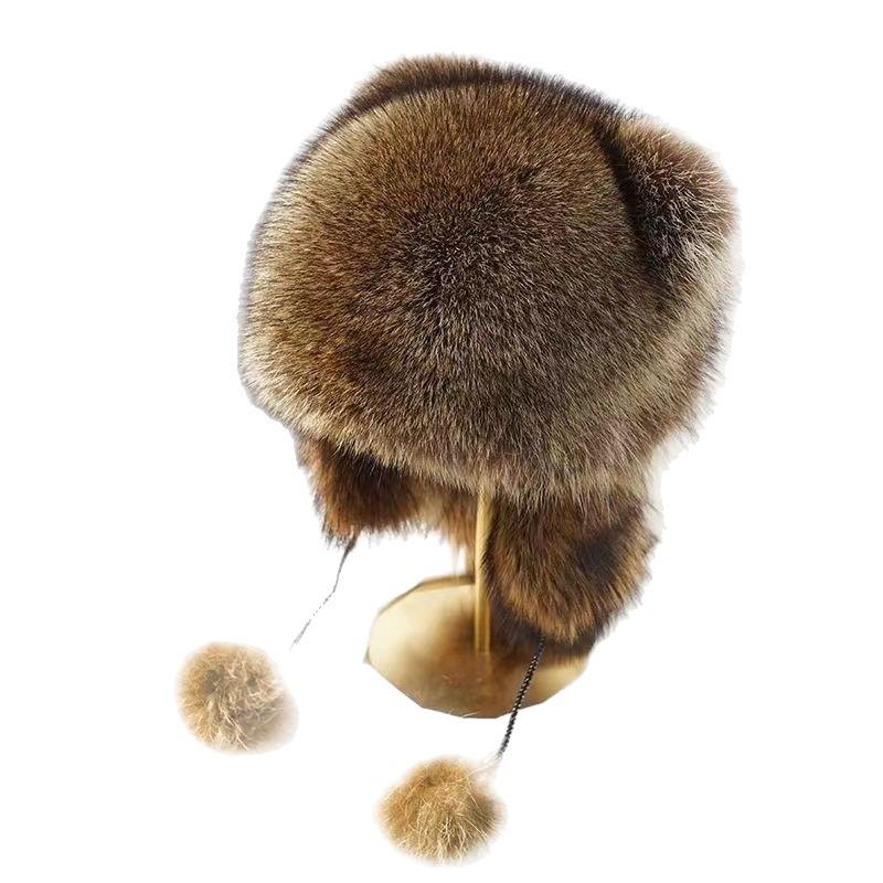 Little Raccoon Winter Hat with Ear Protection for Kids and Parents - Warm Lei Feng Style