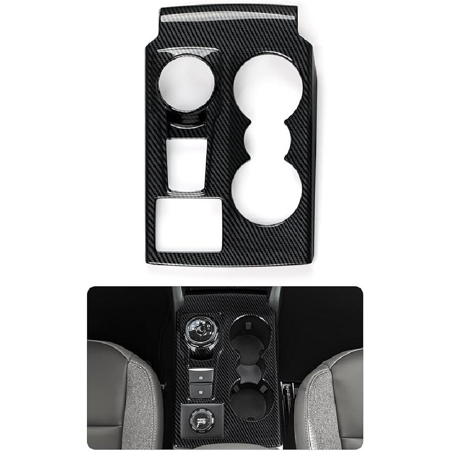 Car Carbon Fiber Center Console AC Switch Panel Sticker Decal Trim Cover Interior Decoration For Ford Bronco Sport    2024 2025 Accessories
