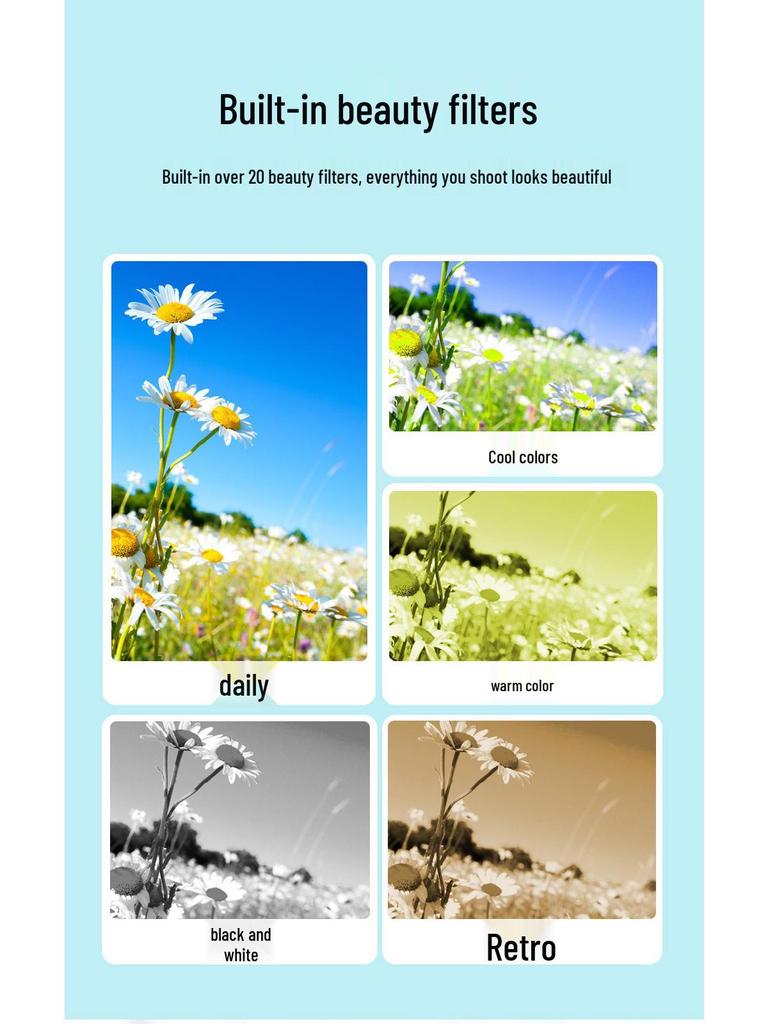 High-Definition Retro-Style Student CCD Camera with Self-Timer