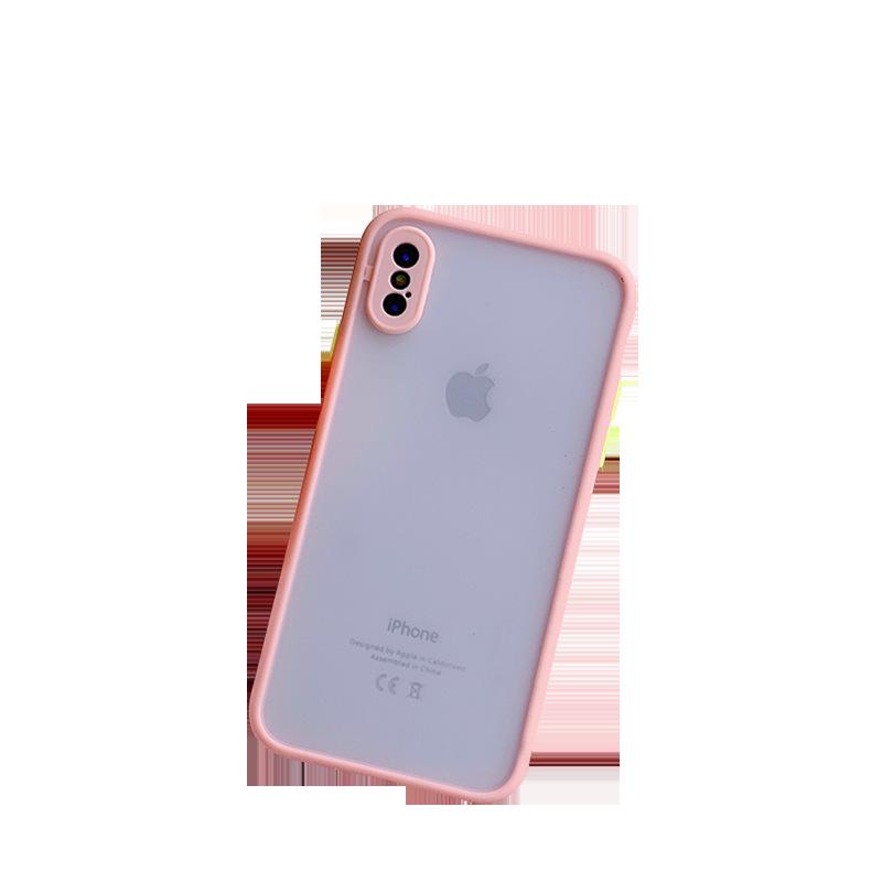 Carcasă de telefon mobil în culori contrastante pentru Apple: Protecție pentru ochi și senzație de piele înghețată - Compatibil cu modelele 6S+, 7, 8, X, XR, 11, XSMAX.