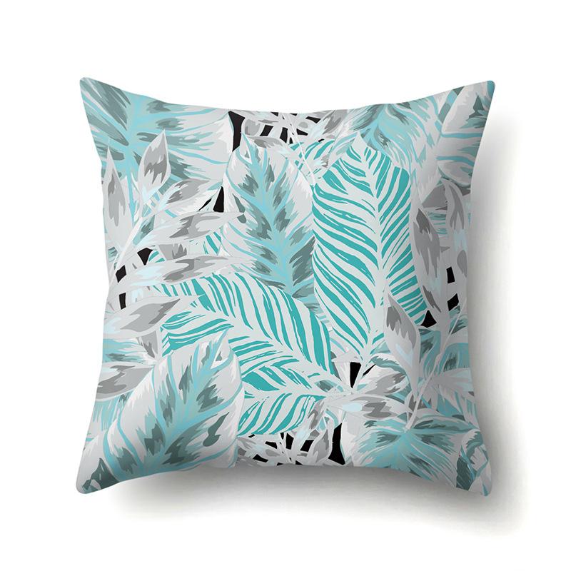 Polyester Pillowcase Plant Fresh Car Decoration Home Printed Pillowcase Sofa Cushion Cover