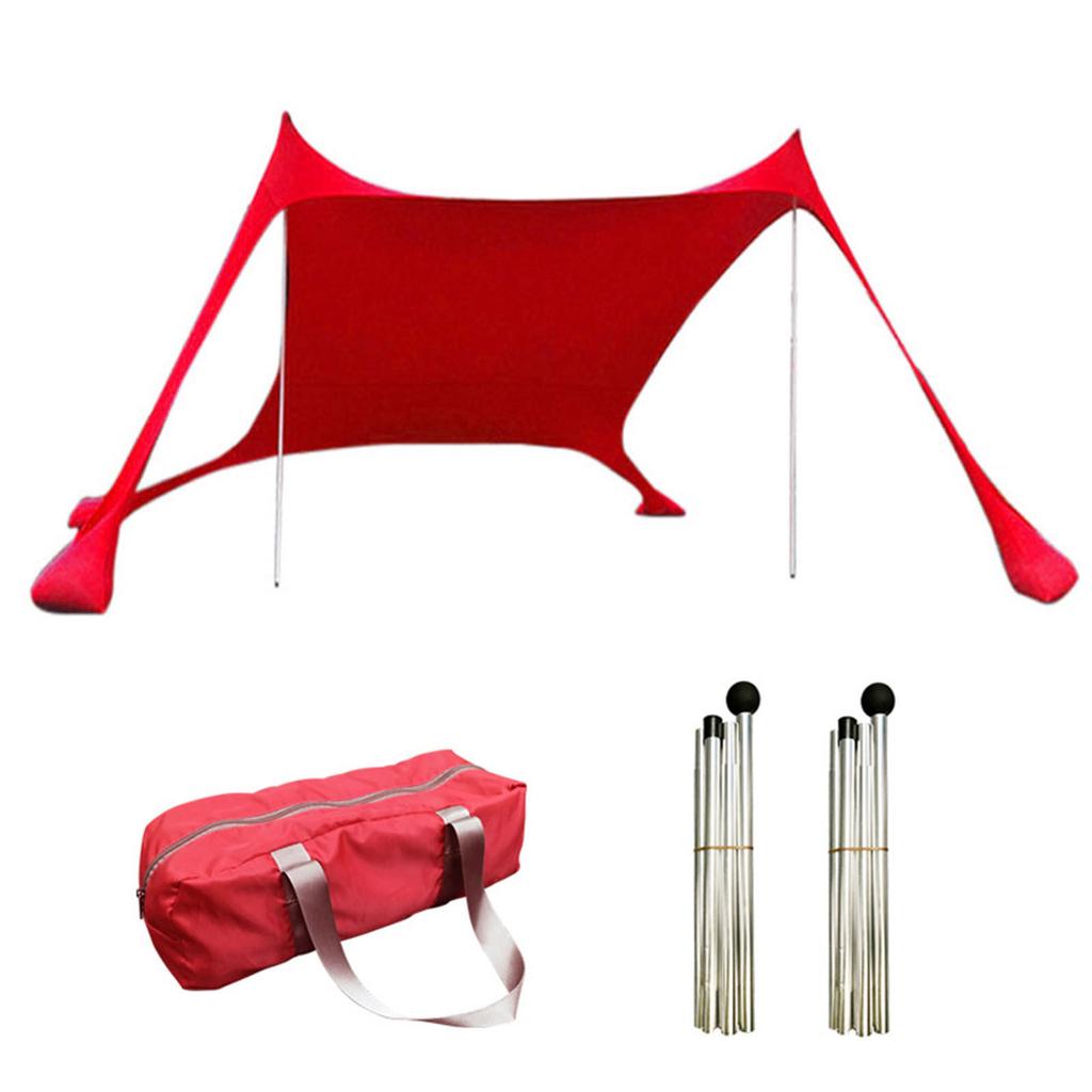Outdoor Strandzelt Sonnenschutz Camping Schattenspender Zelte Winddicht Einteiliges Strandbaldachin Zelt UPF50+ Tragbares Familienzelt Für Bea