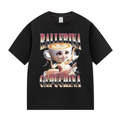 Italian Brainrot Ballerina Capuchina Funny Meme T-Shirt Men Women Fashion Harajuku T-Shirts Summer Hot Sale Cotton Male T Shirts