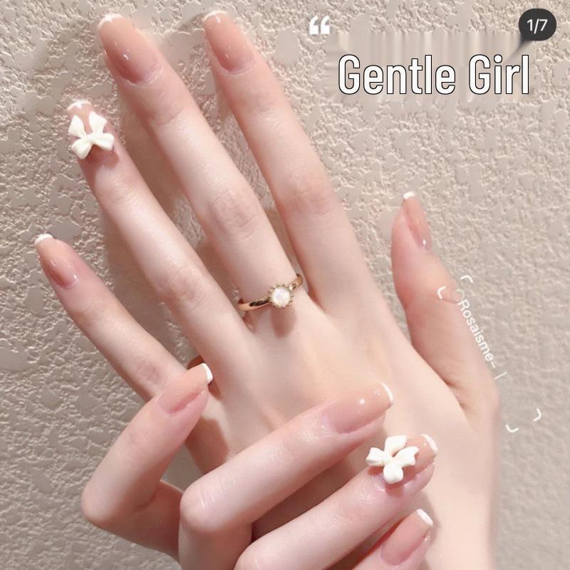 

2024 Handmade Short Nude Press-On Nails: Stylish & Trendy