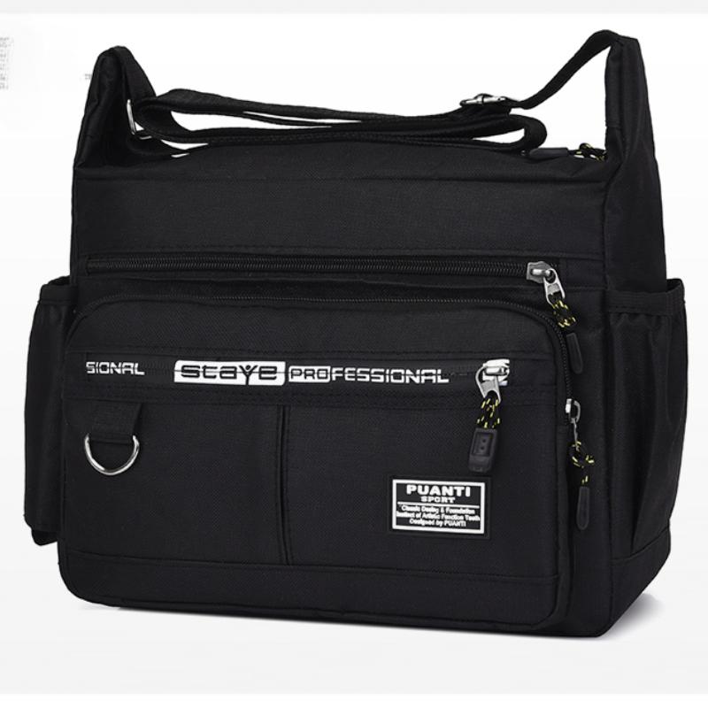 Pánská taška přes rameno Oxford látková Casual Travel Crossbody taška Velkokapacitní Malá čtvercová taška středního věku Taška na nářadí