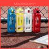 Square Plastic Water Bottle With Handle, Modern Simple Style, Portable Sports Bottle With Straw, 700ml