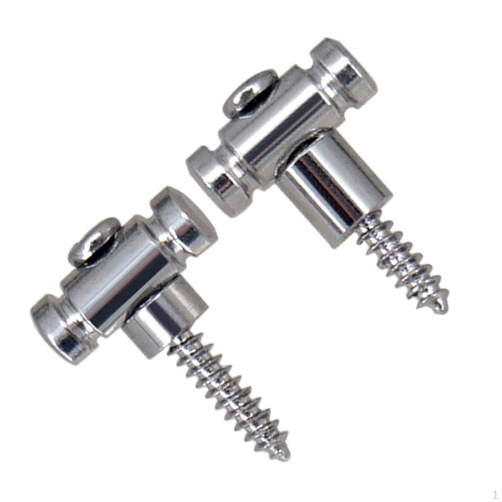 2 Pcs Guitar Tailpiece Roller String Tree Durable Guides with Screws for Classical Argent