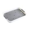 Multi-Purpose Drainage Tray Double-Layer Plastic Drying Rack Rinseable Garbage Tray