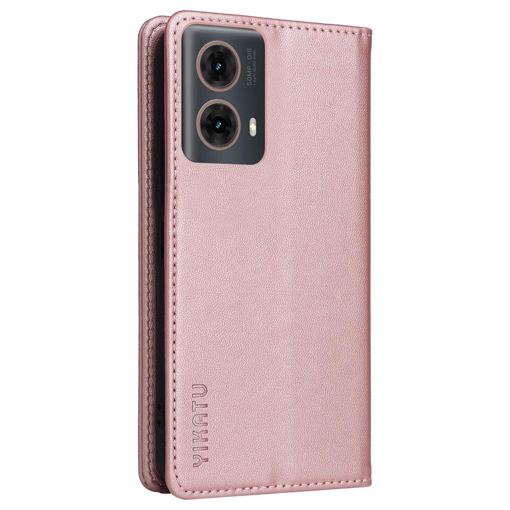 YIKATU YK-001 For Motorola Moto G85 5G/S50 Neo 5G Wallet Case Strong Magnetic Leather Phone Cover