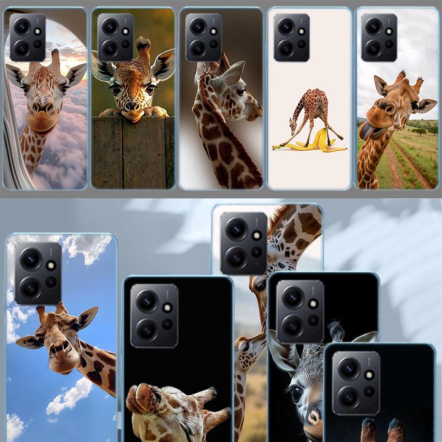 Giraffes Have Long Necks Phone Case For Redmi Note 14 15 Pro 5G 13 12 Pro Plus 11 11T 11E 11S 10 Pro 10S 9 9S Cover Cell Clear T