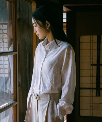 Siyajyu Sitp5208 See-Through Natural Style Shirt_White