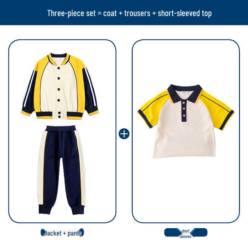 British Style Spring/Autumn Sportswear Three-Piece Set for Primary Students