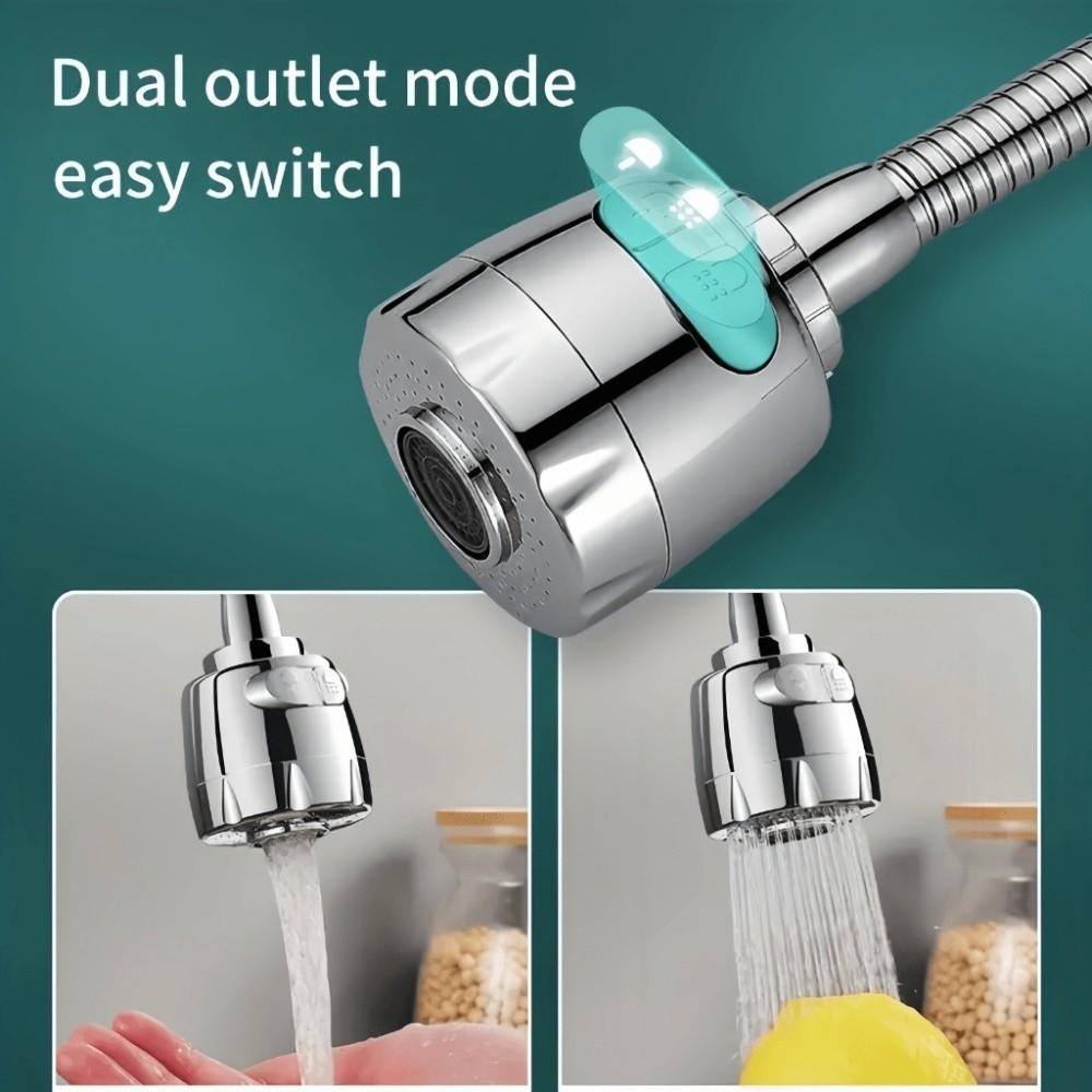 2/3 Modes Faucet Filter Adapter Anti Splash 360° Rotating Kitchen Faucet Extender Universal Spray Water Saving Tap Nozzle