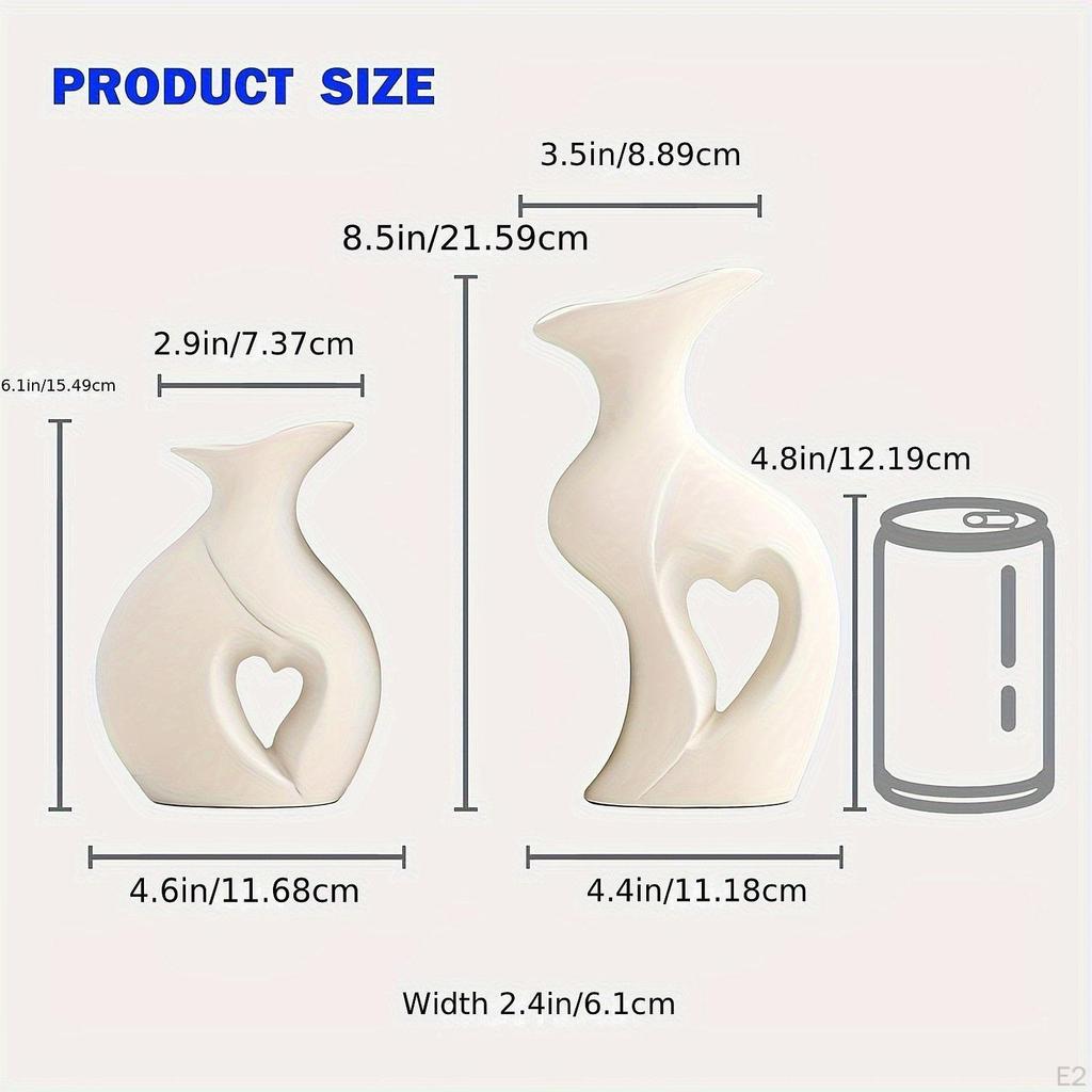 2 Pieces of Resin Flower Vases Decorative Master The