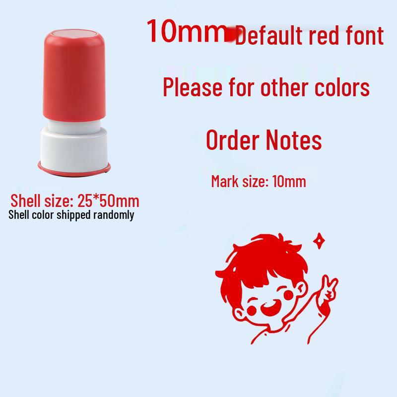 Children's Reward Stamp Set: Cartoon Teacher Small Red Flower Stamps for Kindergarten and Primary School