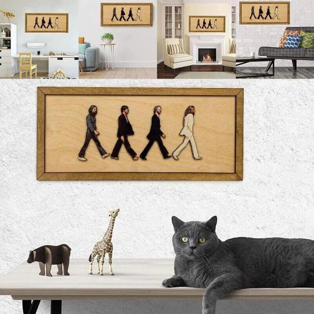 The Beatles Abbey Road, Wooden Wall-Mounted Ornamental Artwork