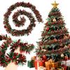 1-5Pcs Christmas Tinsel Garland Xmas Tree Hanging Ornaments Red Green Strip Ribbon New Year Party Home Indoor Outdoor Decoration