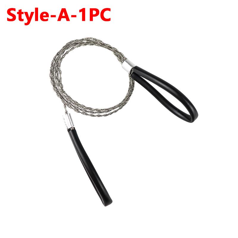 Portable Stainless Steel Wire Saw Portable PVC Pipe Cable Saw Portable Manual Chain Saw Suitable for Hiking Camping Hunting